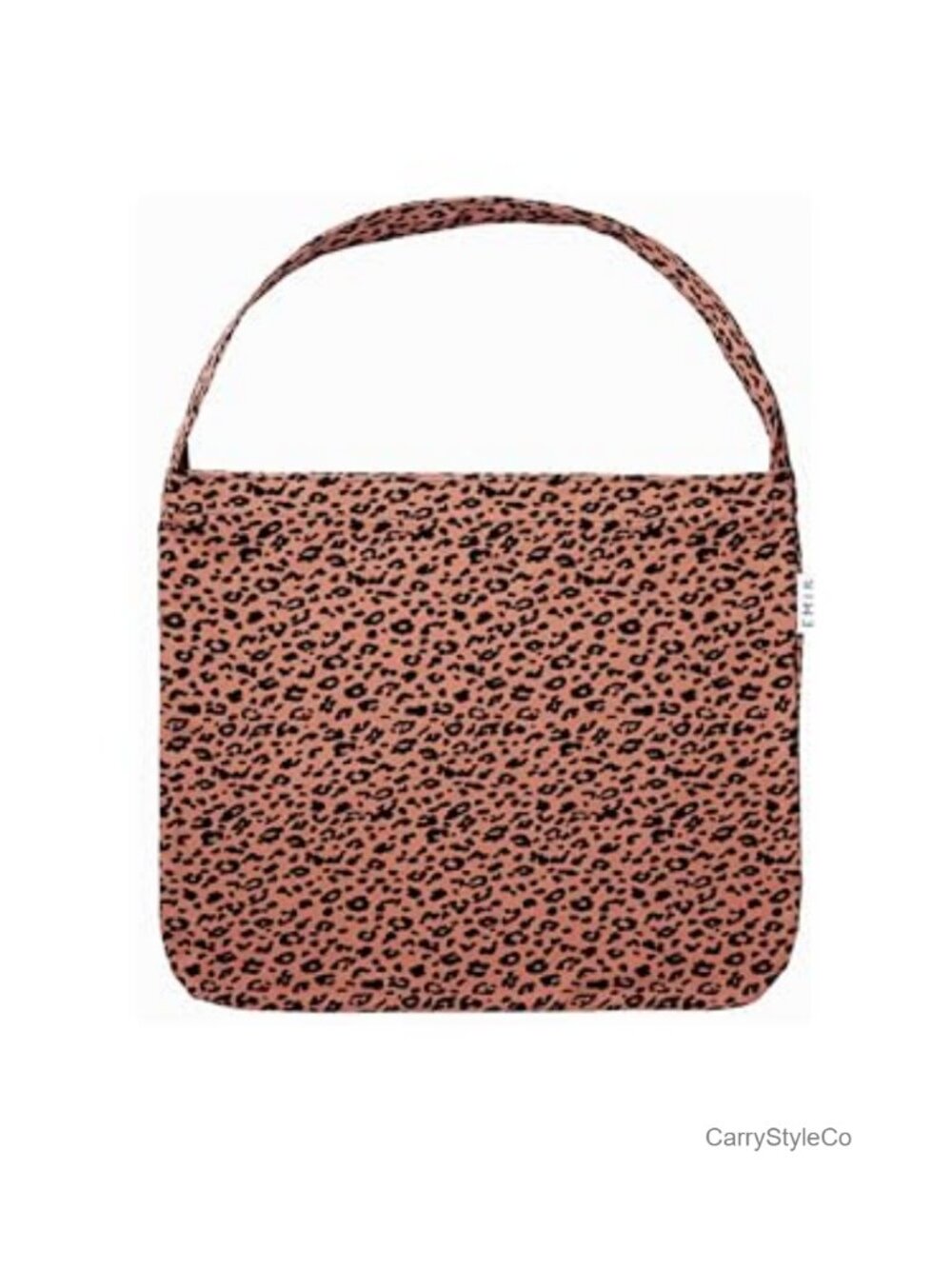 Cotton Corduroy Leopard Tote Bag 15-Inch Laptop Shoulder Bag for School Work